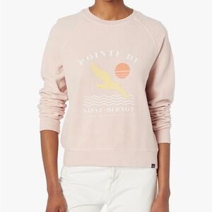 Faherty women’s beach fleece peach Sweatshirt size small EUC